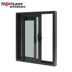 Florida Miami-Dade Hurricane Approved black aluminium fabrication sliding hurricane impact safe windows for home protection on China WDMA