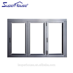 Florida approval window factory aluminium glass folding windows and doors for balcony on China WDMA