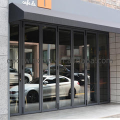 Folding patio doors open style bifold door mosquito screen on China WDMA