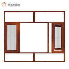 French Casement Window with Glass and Aluminium Frame on China WDMA