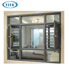 Georgia Factory Price Swing Glass Aluminum Casement Window with Built in Blinds on China WDMA