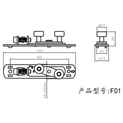 Glass sliding closet door hardware runner with bearing wheel on China WDMA