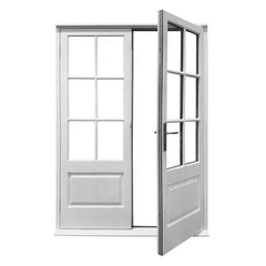 11x10 black and white french doors modern aluminium 6060-T66 fashion design