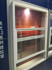 WDMA American Style Single Hung White Vinyl Window Tempered Glass Soundproof Vertically Sliding UPVC Window