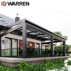 China supplier prefabricated pergola indoor growing greenhouse aluminum prefab sunroom