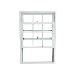 White  Double Hung Vertical Sash Window French Glass windows Aluminum Up Down Sliding Window With Grill