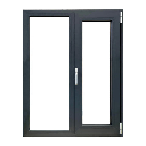 WDMA Custom aluminum frame double tempered glass casement window for home