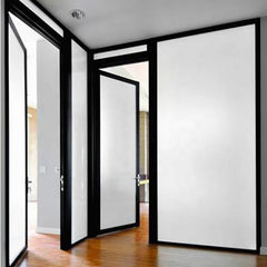 WDMA White Internal Sliding Glass Barn Doors