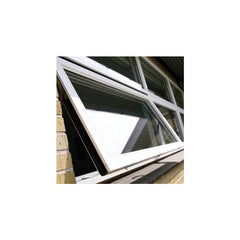 WDMA White Vinyl Awning Windows Single Hung UPVC Double Glazed Tempered Glass Windows