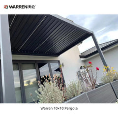 10x10 outdoor louvered roof pergola with aluminum alloy