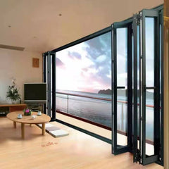 WDMA aluminum folding exterior doors 108x108 sliding patio glass doors for sale