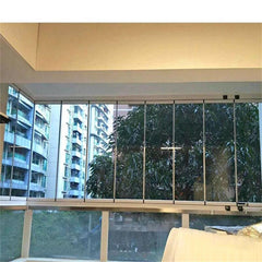 Elegant Aluminium Glass Energy Saving Bi Folding Windows Kitchen Sliding Frameless Aluminum Vertical Folding Window