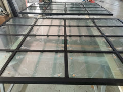 WDMA  luxury Fire prevention fireproofing window frame steel pipe customized bars design fixed window Interior galvanize steel windows