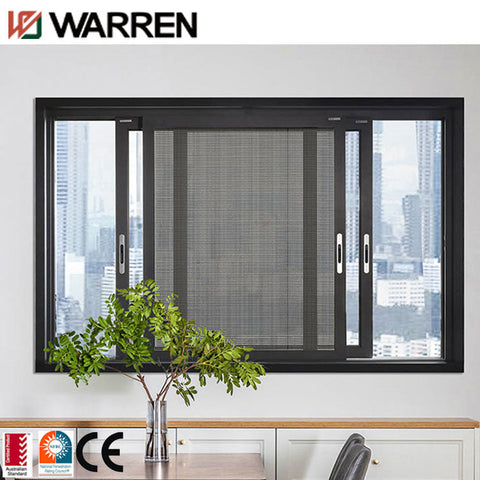 Small roomeye black hotel aluminum sliding window