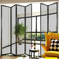 WDMA Cheap Aluminum Glass Bifold Passive Fame Bifold  Aluminum Glass Folding Door and window