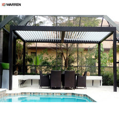 Warren retractable toit wall mounted outdoor adjustable louvered aluminum pergola