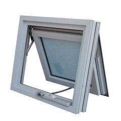 WDMA Vinyl Awning Window Glazed Tempered Glass UPVC Single Swing Window