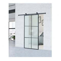 WDMA Glass shower metal barn door with hardware