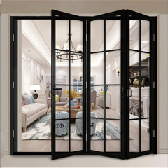 WDMA Wholesale Exterior Patio Folding Aluminum Frame Glass Bifold Door