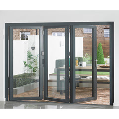 Balcony Patio Soft Close Aluminium Folding Plexiglass/Glass Garage Door Bi-Fold Door