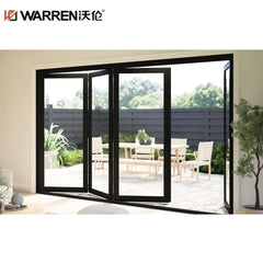 30x78 Accordion Aluminium Double Glazed White Modern Outdoor Door Interior