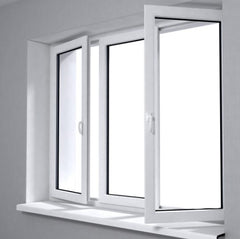 WDMA Casement window upvc with grill design with screen