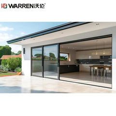 WDMA Patio Sliding Glass Doors 96x80 Sliding Storm Door For Patio Door Aluminum Electric Exterior