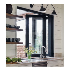 Soundproof Thermal Break Aluminum Folding Bi-Folding Glass Sliding Window UPVC Bi-fold Window For Kitchen