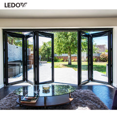 New exterior patio aluminium bifold glass accordion folding door