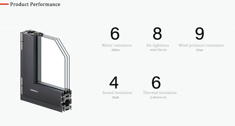 24x24 Aluminium alloy sealing balcony casement window