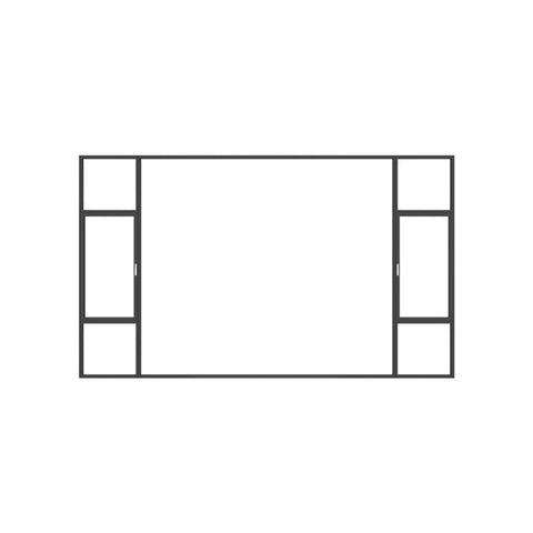 WDMA High Quality Professional Huge Project Narrow Frame Double Tempered Glazed Aluminium Sliding Windows