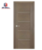 Simple Decorative Door Design Wooden Veneer Mdf with Glass Internal Single Swing Open Style Interior Doors on China WDMA