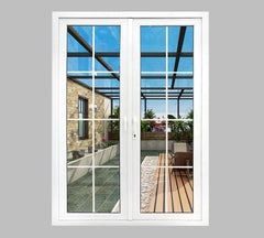 WDMA plastic patio double PVC swing door