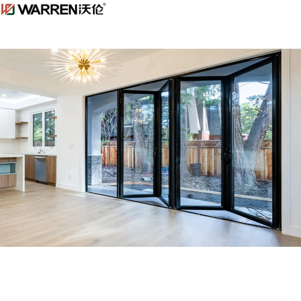 Warren 40 Inch Door Tri Fold Patio Doors Metal Accordion Doors Bifold Aluminium Folding Patio