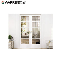 Warren 34x78 French Aluminium Tempered Glass Gray Interior Double Door In Stock