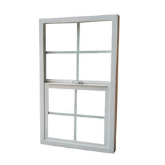 WDMA Factory Customized Sizes Soundproof Double Hung UPVC White Windows With Glass