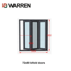 100*35 folding door with Sobinco Hardware and warren glass factory sale