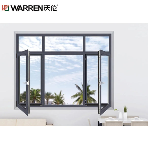 WDMA Black Aluminium Windows Exterior Storm Windows For Casement Windows Exterior Casement