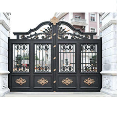 American Aluminum Gate Design Decorative Luxury Villa Electric Gate House Aluminum Courtyard Entrance Main Gate For Sale