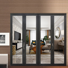 pictures aluminum glass folding/ bifold/ bi folding window and door