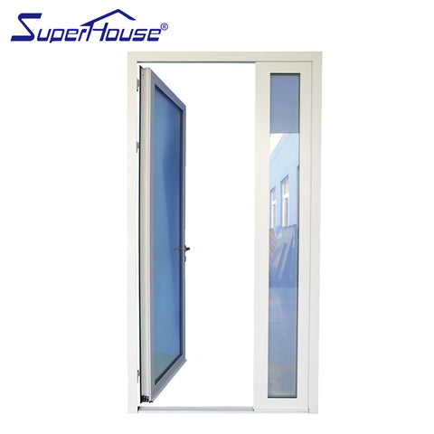 Pear white color aluminium swing french doors mom and son doors on China WDMA