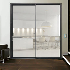 WDMA aluminum glass sliding doors windows/ Slim Frame Aluminum Sliding Door/ Narrow Frame Push-pull Door