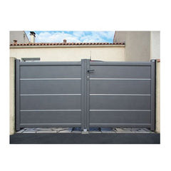 Customized Front Aluminium Double Driveway Gate Electronic Security Door For Outdoor Garden