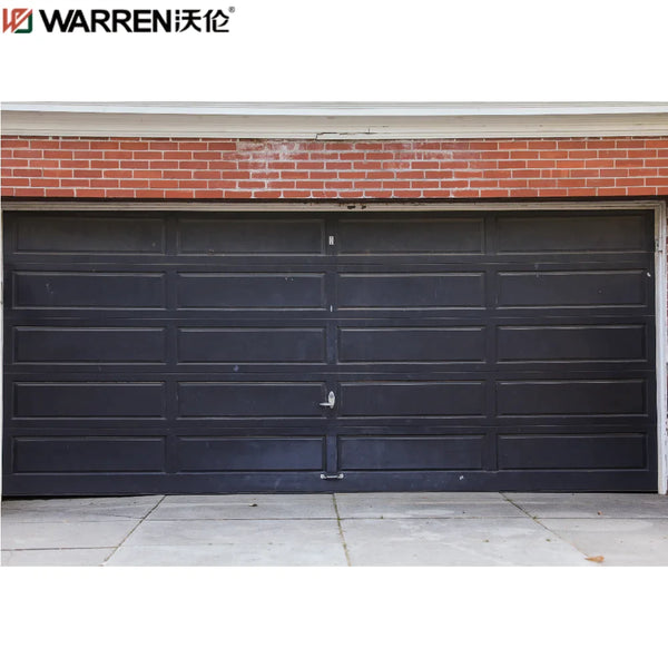 WDMA 14x14 Insulated Garage Door Black Glass Garage Door Bifold Garage Door Aluminum Electric