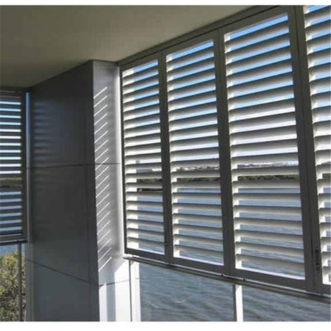 Aluminium Frame Fixed Mustang Rear Aluminum Frames Bathroom Glass Metal Window Louver Shutters