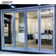 Australia Certified Heavy Duty Italian Brand Hard Ware Best View Glass Bi Fold Exterior Accordion Doors