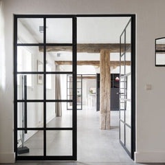 WDMA  Internal French Fixed And Casement Arch Double Glass Door