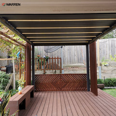 Warren luxury modern automatic louver roof electric aluminum big garden pergola outdoor