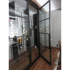 WDMA Internals Aluminum Frame Double Sliding Swing Patio Glass Door