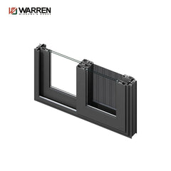 WDMA Bronze Aluminum Sliding Windows Narrow Floor To Ceiling Windows Frameless Sliding Glass Windows